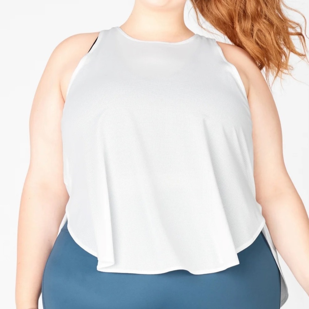 💛NWT Fabletics Cashel Cropped Swing Tank XXL Black